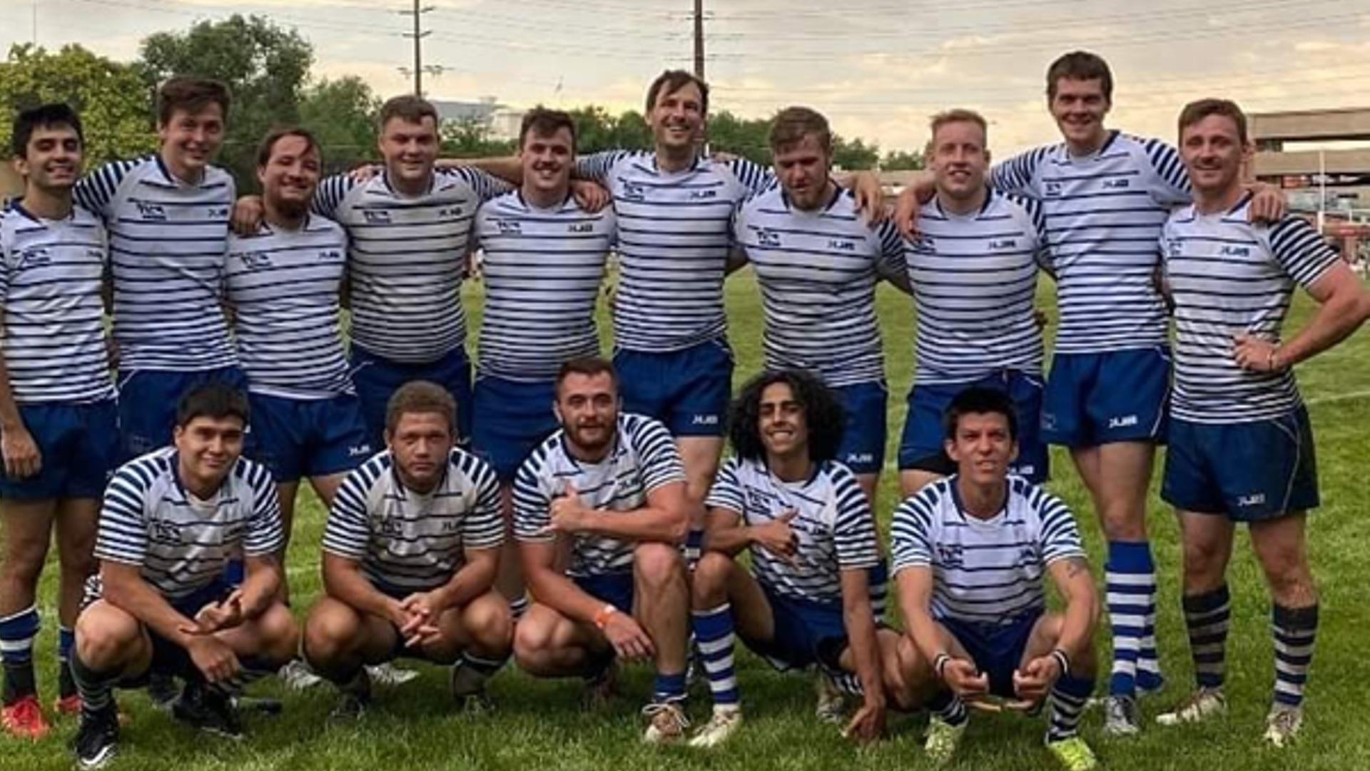 rugby team standing together